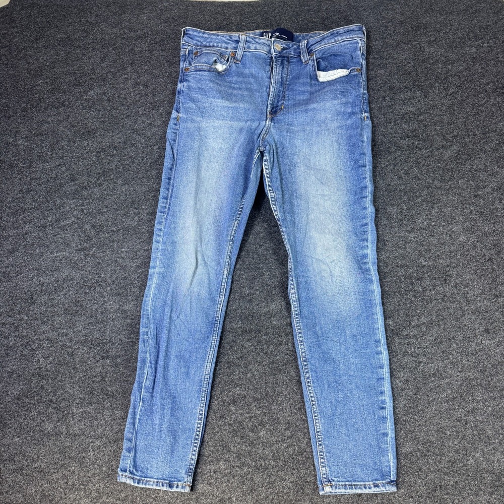 Gap Universal Legging Jeans Womens 12/31 Short Blue Denim Stretch Skinny Leg